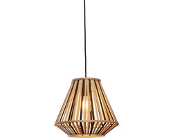 GOOD&MOJO Hanglamp Merapi - Bamboe/Zwart - 30x30x30cm - Modern - Hanglampen Eetkamer, Slaapkamer, Woonkamer