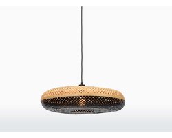 GOOD&MOJO Hanglamp Palawan - Bamboe/Zwart - Ø60cm - Scandinavisch,Bohemian - Hanglampen Eetkamer, Slaapkamer, Woonkamer