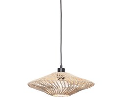 GOOD&MOJO Hanglamp Zanzibar - Rotan Wit - Ø40x12cm - Modern - Hanglampen Eetkamer, Slaapkamer, Woonkamer