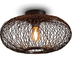 GOOD&MOJO Plafonniere Cango - Bamboe Zwart - Ø40cm -