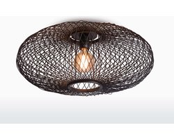 GOOD&MOJO Plafonniere Cango - Bamboe Zwart - Ø60cm - Scandinavisch,Bohemian