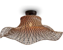 GOOD&MOJO Plafonniere Ibiza - Bamboe/Zwart - 65x65x20cm - Bohemian