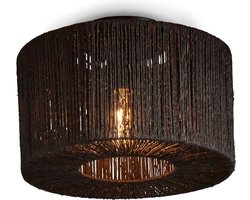 GOOD&MOJO Plafonniere Iguazu - Jute Zwart - Ø30cm -