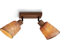 GOOD&MOJO Plafonniere Java - Bamboe - 28x15x24cm -