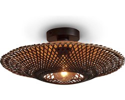 GOOD&MOJO Plafonniere Kalimantan - Bamboe Zwart - Ø44cm - Modern