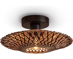 GOOD&MOJO Plafonniere Kalimantan - Bamboe/Zwart - Ø30cm - Modern