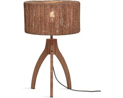 GOOD&MOJO Tafellamp Iguazu - Jute/Bamboe - Ø30x41cm -