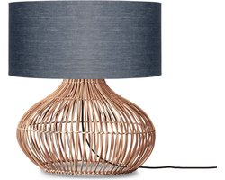 GOOD&MOJO Tafellamp Kalahari - Donkergrijs/Rotan - Ø47cm - Modern