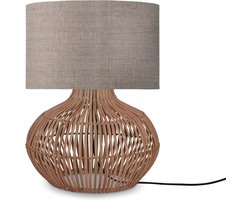 GOOD&MOJO Tafellamp Kalahari - Taupe/Rotan - Ø32cm - Modern