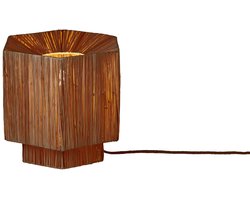 GOOD&MOJO Tafellamp Panama - Donkerbruin - 26x28x26cm - Bohemian