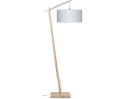 GOOD&MOJO Vloerlamp Andes - Bamboe/Lichtgrijs - 72x47x176cm - Scandinavisch,Bohemian - Staande lampen voor Woonkamer - Slaapkamer