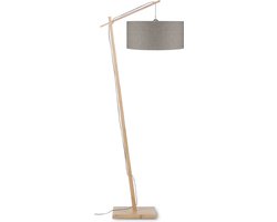 GOOD&MOJO Vloerlamp Andes - Bamboe/Taupe - 72x47x176cm - Scandinavisch,Bohemian - Staande lampen voor Woonkamer - Slaapkamer