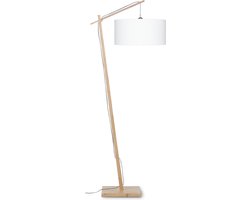 GOOD&MOJO Vloerlamp Andes - Bamboe/Wit - 72x47x176cm - Scandinavisch,Bohemian - Staande lampen voor Woonkamer - Slaapkamer