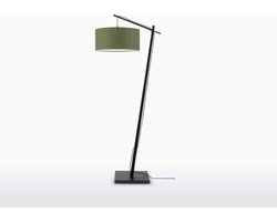 GOOD&MOJO Vloerlamp Andes - Zwart/Groen - 72x47x176cm - Scandinavisch,Bohemian - Staande lampen voor Woonkamer - Slaapkamer