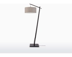 GOOD&MOJO Vloerlamp Andes - Zwart/Taupe - 72x47x176cm - Scandinavisch,Bohemian - Staande lampen voor Woonkamer - Slaapkamer
