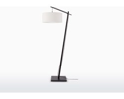 GOOD&MOJO Vloerlamp Andes - Zwart/Wit - 72x47x176cm - Scandinavisch,Bohemian - Staande lampen voor Woonkamer - Slaapkamer
