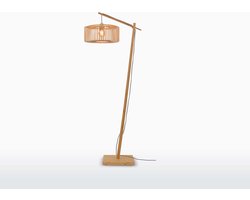 GOOD&MOJO Vloerlamp Bromo - Bamboe - 68x40x176cm - Scandinavisch,Bohemian - Staande lampen voor Woonkamer - Slaapkamer