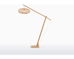 GOOD&MOJO Vloerlamp Cango - Bamboe - 175x60x207cm - Scandinavisch,Bohemian - Staande lampen voor Woonkamer - Slaapkamer