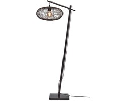 GOOD&MOJO Vloerlamp Cango - Bamboe Zwart/Zwart - 62x40x150cm - - Staande lampen voor Woonkamer - Slaapkamer