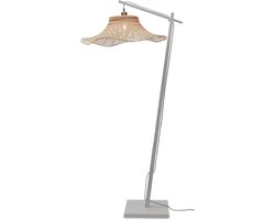 GOOD&MOJO Vloerlamp Ibiza - Bamboe Wit/Naturel - 83x65x176cm - - Staande lampen voor Woonkamer - Slaapkamer