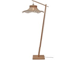 GOOD&MOJO Vloerlamp Ibiza - Bamboe/Zwart - 83x65x176cm - Bohemian - Staande lampen voor Woonkamer - Slaapkamer