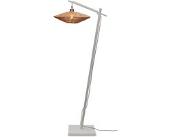 GOOD&MOJO Vloerlamp Iguazu - Bamboe Wit/Jute - 62x40x150cm - - Staande lampen voor Woonkamer - Slaapkamer