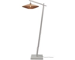 GOOD&MOJO Vloerlamp Iguazu - Bamboe Wit/Jute - 78x55x176cm - - Staande lampen voor Woonkamer - Slaapkamer