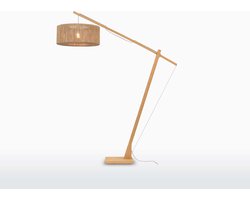 GOOD&MOJO Vloerlamp Iguazu - Bamboe/Jute - 175x60x207cm - Scandinavisch,Bohemian - Staande lamp voor Woonkamer - Slaapkamer