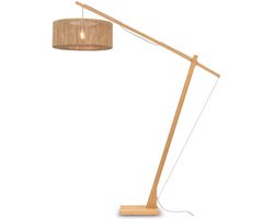 GOOD&MOJO Vloerlamp Iguazu - Bamboe/Jute - 175x60x207cm - Scandinavisch,Bohemian - Staande lampen voor Woonkamer - Slaapkamer
