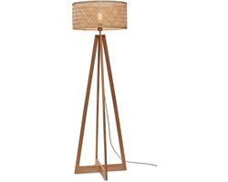 GOOD&MOJO Vloerlamp Java - Bamboe - 50x50x145cm - - Staande lampen voor Woonkamer - Slaapkamer