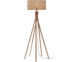 GOOD&MOJO Vloerlamp Java - Bamboe - Ø50x146cm - Modern - Staande lampen voor Woonkamer - Slaapkamer