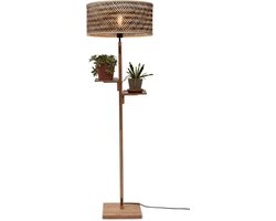 GOOD&MOJO Vloerlamp Java - Bamboe/Zwart - Ø50x158cm - Bohemian - Staande lampen voor Woonkamer - Slaapkamer