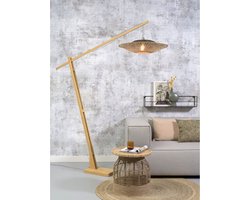 GOOD&MOJO Vloerlamp Kalimantan - Bamboe - 175x60x207cm - Scandinavisch,Bohemian - Staande lampen voor Woonkamer - Slaapkamer