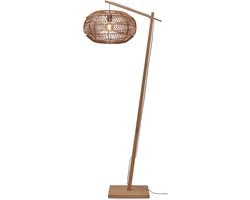 GOOD&MOJO Vloerlamp Madeira - Bamboe/Rotan - 74x48x176cm - Modern - Staande lampen voor Woonkamer - Slaapkamer