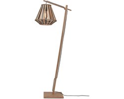 GOOD&MOJO Vloerlamp Merapi - Bamboe/Zwart - 57x30x150cm - Modern - Staande lampen voor Woonkamer - Slaapkamer