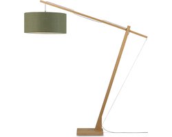 GOOD&MOJO Vloerlamp Montblanc - Bamboe/Groen - 175x60x207cm - Scandinavisch,Bohemian - Staande lampen voor Woonkamer - Slaapkamer
