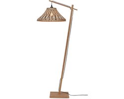 GOOD&MOJO Vloerlamp Tahiti - Bamboe/Zwart - 65x45x150cm - Modern - Staande lampen voor Woonkamer - Slaapkamer