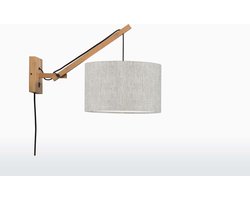 GOOD&MOJO Wandlamp Andes - Bamboe/Naturel - 50x32x45cm - Binnen Scandinavisch,Bohemian