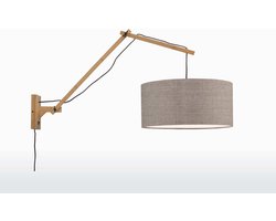 GOOD&MOJO Wandlamp Andes - Bamboe/Taupe - 95x47x55cm - Binnen Scandinavisch,Bohemian