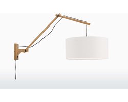 GOOD&MOJO Wandlamp Andes - Bamboe/Wit - 95x47x55cm - Binnen Scandinavisch,Bohemian