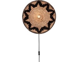 GOOD&MOJO Wandlamp Andros - Naturel/Zwart - Ø45cm - Binnen Scandinavisch