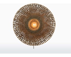 GOOD&MOJO Wandlamp Bali - Bamboe/Zwart - Ø87cm - Binnen Scandinavisch,Bohemian