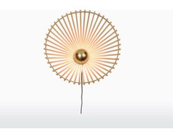 GOOD&MOJO Wandlamp Bromo - Bamboe - Asymmetrisch - Ø50cm - Binnen Scandinavisch,Bohemian