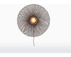GOOD&MOJO Wandlamp Cango - Bamboe Zwart - Ø60cm - Binnen Scandinavisch,Bohemian