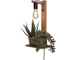 GOOD&MOJO Wandlamp Flores - Bamboe - 30x18x52cm - Binnen Bohemian