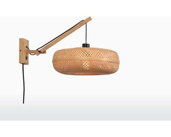 GOOD&MOJO Wandlamp Palawan - Bamboe - 55x40x45cm - Binnen Scandinavisch,Bohemian