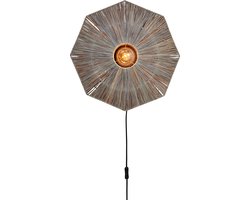 GOOD&MOJO Wandlamp Panama - Donker grijs - 45x7x45cm - Binnen Scandinavisch