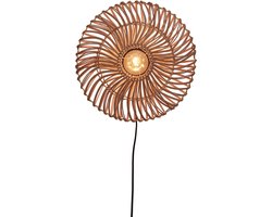 GOOD&MOJO Wandlamp Zanzibar - Rotan - Ø40cm - Binnen Modern