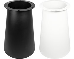 Goods Berlin Tafelzuil CONICAL Tafelpoot metaal zwart 72 cm hoog - Japandi stijl lamellenlook - tafelframe rond - tafelvoet conisch - tafelonderstel voor eettafel voor doe-het-zelf tafel