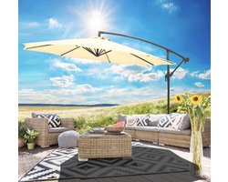 GoodVibes - Kantelbare Zweefparasol 300cm Crème